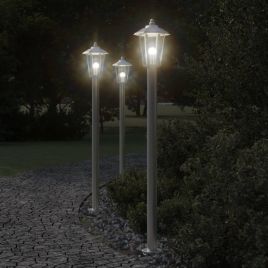BAPARK Outdoor Floor Lamp 120 cm Stainless Steel - Silver