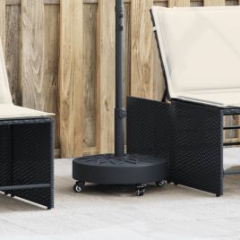 Parasol Base with Wheels for 38 / 48 mm Poles 27 kg Round - vid-4007976