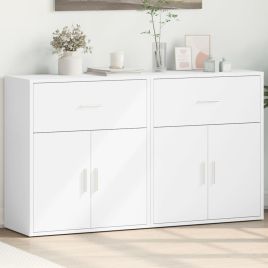 Sideboards 2 Pieces White 60x31x70 cm Engineered Wood