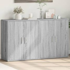 Sideboards 2 Pieces Grey Sonoma 60x31x70 cm Engineered Wood