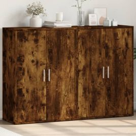 Sideboards 2 Pieces Smoked Oak 60x31x84 cm Engineered Wood