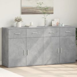 Sideboards 2 Pieces Concrete Grey 79x38x80 cm Engineered Wood