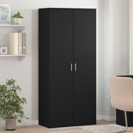 Shoe Cabinet Black 80x39x178 cm Engineered Wood