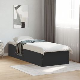 Bedframe Black 75x190cm Small Single Engineered Wood