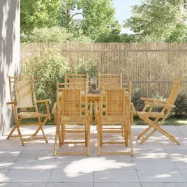 Folding Garden Chairs 6 Pieces 53x66x99 cm Bamboo