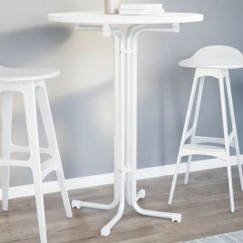 Dining Table White 80x110 cm Engineered Wood and Steel