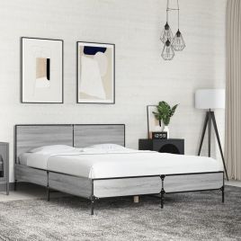 Bedframe Grey Sonoma 120x200cm