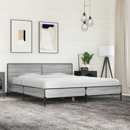 Bedframe Grey Sonoma 200x200cm