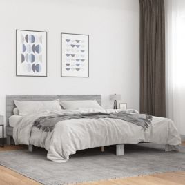 Bedframe Grey Sonoma 200x200cm