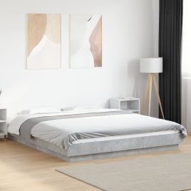 Bedframe Concrete Grey 150x200cm King Size