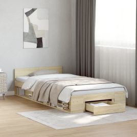 Bedframe with Drawer Sonoma Oak 90x200cm