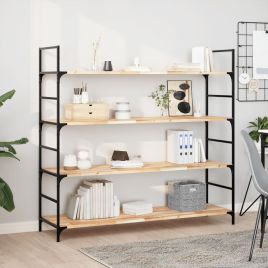Floating Shelves 4 Pieces 140x40x2 cm Untreated Solid Wood Acacia