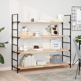 Floating Shelves 4 Pieces 160x40x2 cm Untreated Solid Wood Acacia