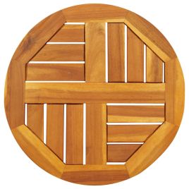 Table Top 40x2 cm Round Solid Wood Acacia