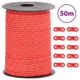 Tent Guy Rope with Reflective Strips and Spanners 50 m 3 mm