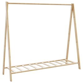Clothes Rack with Shelves 106x34x102 cm Bamboo