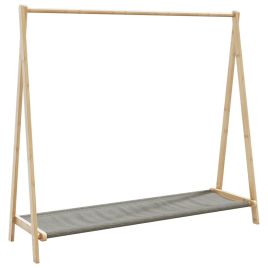 Clothes Rack with Shelves 106x34x102 cm Bamboo