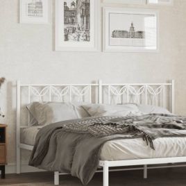 Metal Headboard White 180 cm