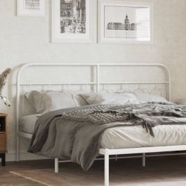 Metal Headboard White 183 cm