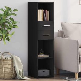 Highboard Black 30x42.5x124 cm Engineered Wood