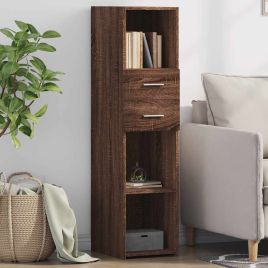 Highboard Brown Oak 30x42.5x124 cm Engineered Wood