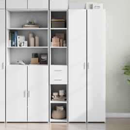 Highboard White 30x42.5x185 cm Engineered Wood