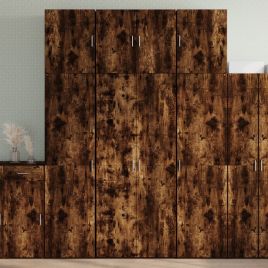Highboard Smoked Oak 80x42.5x249 cm Engineered Wood