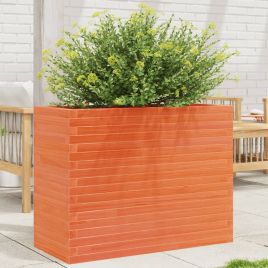 Garden Planter Wax Brown 90x40x68.5 cm Solid Wood Pine