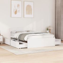 Bedframe White 120x190cm Small Double Solid Wood Pine