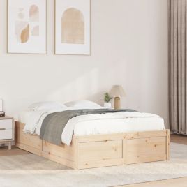Bedframe 135x190cm Double Solid Wood Pine
