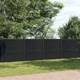 Fence Panel Grey 1737x186 cm WPC