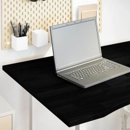 Desk Top Dark Brown 100x80x2.5 cm Solid Wood Oak Rectangular