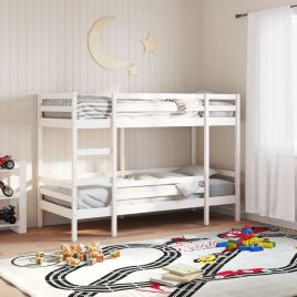 Bunkbed White 90x190cm Single Solid Wood Pine
