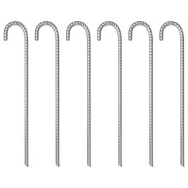 Tent Pegs 6 pcs 41.5 cm 12 mm Galvanised Steel