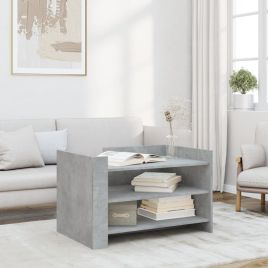 Coffee Table Concrete Grey 80x50x50 cm Engineered Wood
