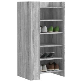 Shoe Cabinet Grey Sonoma 52x37.5x100 cm Engineered Wood - vid-848449