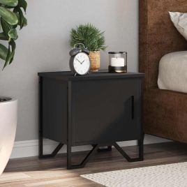 Bedside Cabinets 2 pcs Black 40x30x40 cm Engineered Wood