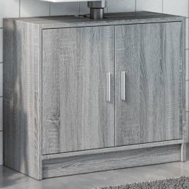 Sink Cabinet Grey Sonoma 63x29x55 cm Engineered Wood - vid-848099