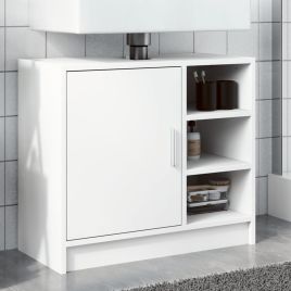 Sink Cabinet White 63x29x55 cm Engineered Wood - vid-848129