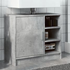 Sink Cabinet Concrete Grey 63x29x55 cm Engineered Wood - vid-848132