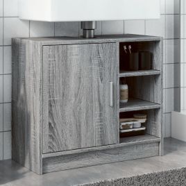 Sink Cabinet Grey Sonoma 63x29x55 cm Engineered Wood - vid-848134