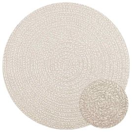 Rug ZIZUR Cream  120 cm Jute Look Indoor and Outdoor