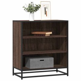 Sideboard Brown Oak 68x35x76 cm Engineered Wood and Metal