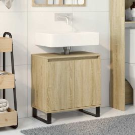 Bathroom Cabinet Sonoma Oak 58x33x60 cm Engineered Wood - vid-849675