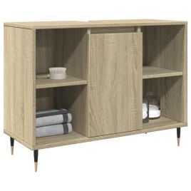 Bathroom Cabinet Sonoma Oak 80x33x60 cm Engineered Wood - vid-849679