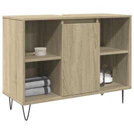 Bathroom Cabinet Sonoma Oak 80x33x60 cm Engineered Wood - vid-849680