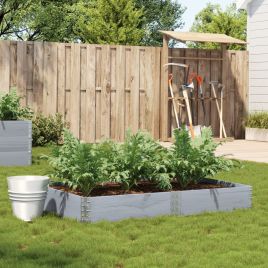 Garden Planter Grey 150x100 cm Solid Wood Pine