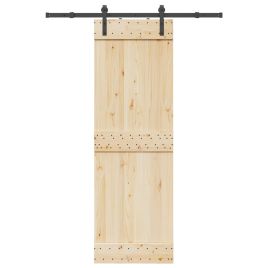 Sliding Door Hardware Kit 152.5 cm Steel Black