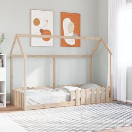 Kids House Bedframe 80x200cm Solid Wood Pine