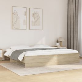 Bedframe Sonoma Oak 180x200cm Super King Engineered Wood